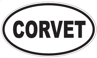 CORVET - Oval Sticker