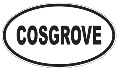 COSGROVE - Oval Sticker