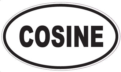 COSINE - Oval Sticker