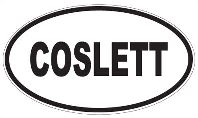 COSLETT - Oval Sticker