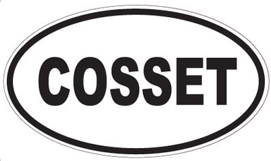 COSSET - Oval Sticker