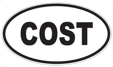 COST - Oval Sticker