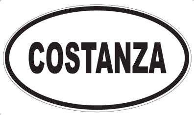 COSTANZA - Oval Sticker
