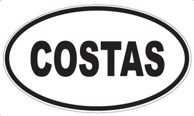 COSTAS - Oval Sticker