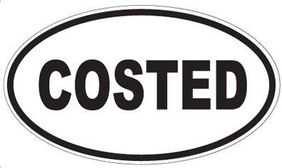 COSTED - Oval Sticker