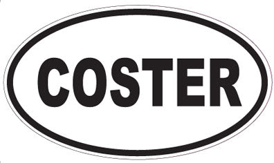 COSTER - Oval Sticker