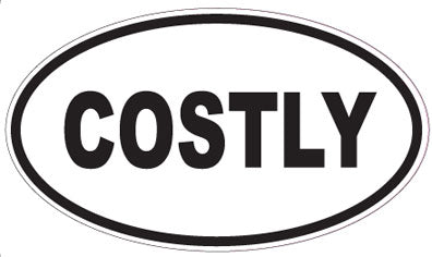 COSTLY - Oval Sticker