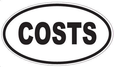 COSTS - Oval Sticker