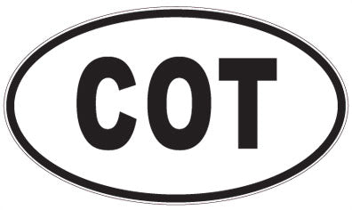 COT - 3 Letter Initials Oval Sticker
