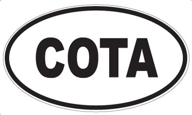 COTA - Oval Sticker