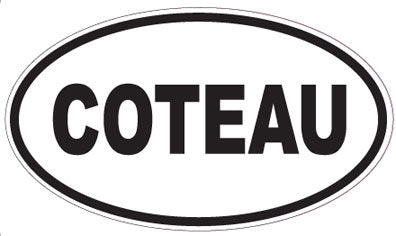 COTEAU - Oval Sticker