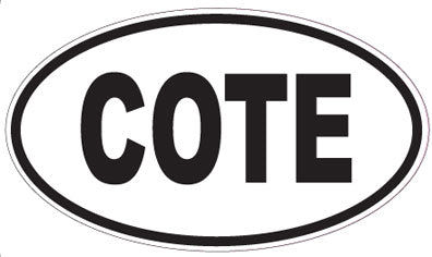 COTE - Oval Sticker
