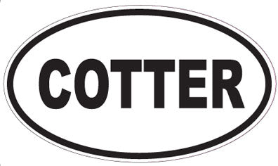 COTTER - Oval Sticker