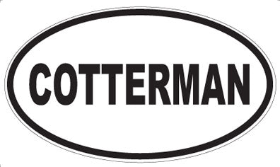COTTERMAN - Oval Magnet