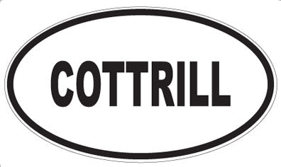 COTTRILL - Oval Sticker