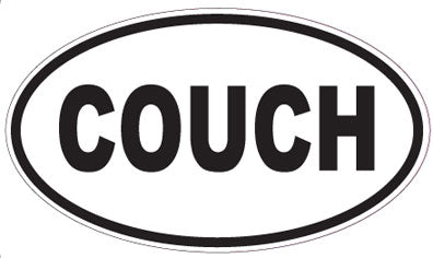 COUCH - Oval Sticker