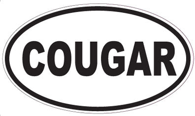 COUGAR - Oval Sticker