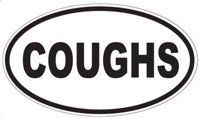 COUGHS - Oval Sticker