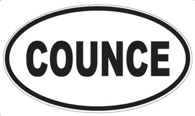 COUNCE - Oval Sticker