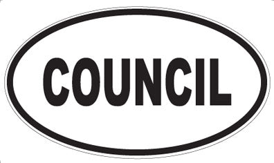 COUNCIL - Oval Sticker