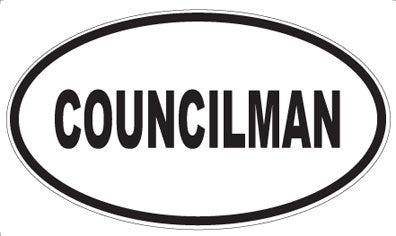 COUNCILMAN - Oval Magnet
