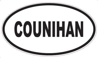 COUNIHAN - Oval Sticker