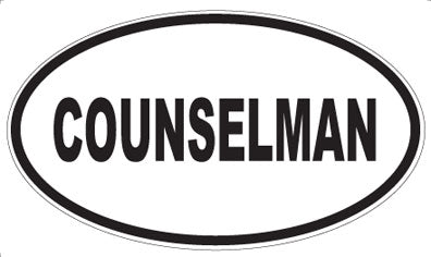 COUNSELMAN - Oval Sticker