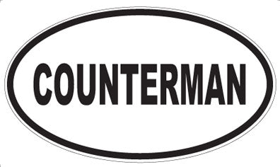 COUNTERMAN - Oval Sticker