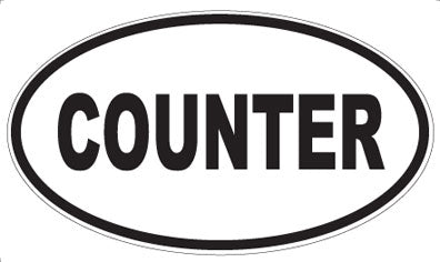 COUNTER - Oval Magnet
