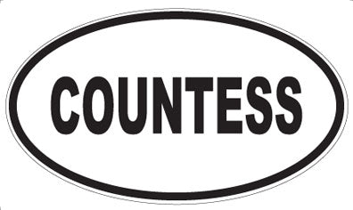 COUNTESS - Oval Magnet