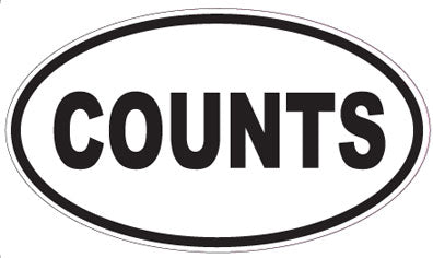 COUNTS - Oval Sticker