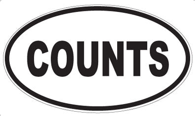 COUNTS - Oval Magnet