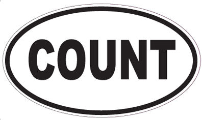 COUNT - Oval Magnet