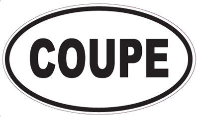 COUPE - Oval Sticker