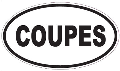 COUPES - Oval Sticker
