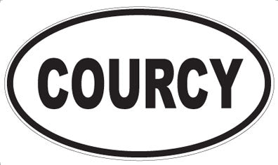 COURCY - Oval Sticker