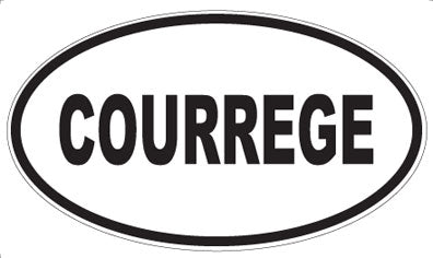 COURREGE - Oval Sticker