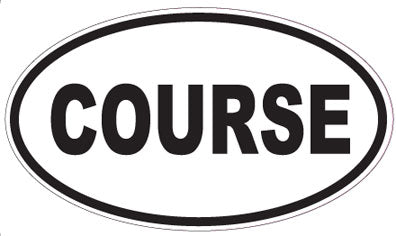 COURSE - Oval Sticker