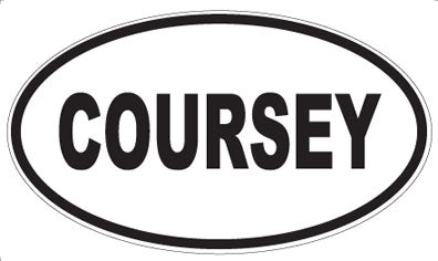 COURSEY - Oval Sticker