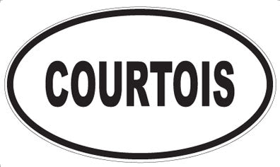 COURTOIS - Oval Sticker
