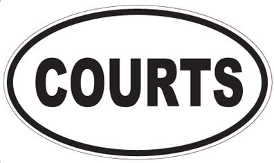 COURTS - Oval Sticker