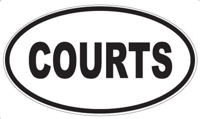 COURTS - Oval Magnet