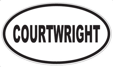 COURTWRIGHT - Oval Sticker