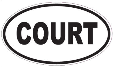 COURT - Oval Magnet