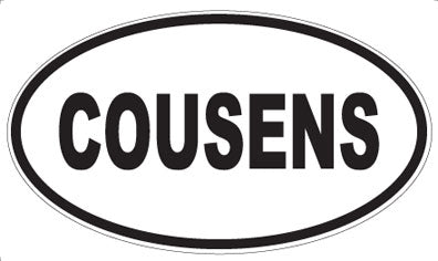 COUSENS - Oval Sticker
