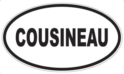 COUSINEAU - Oval Magnet