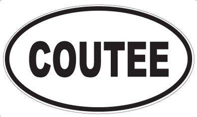 COUTEE - Oval Sticker