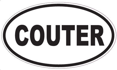 COUTER - Oval Sticker