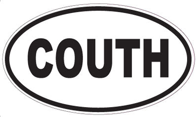 COUTH - Oval Sticker