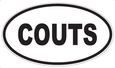 COUTS - Oval Sticker